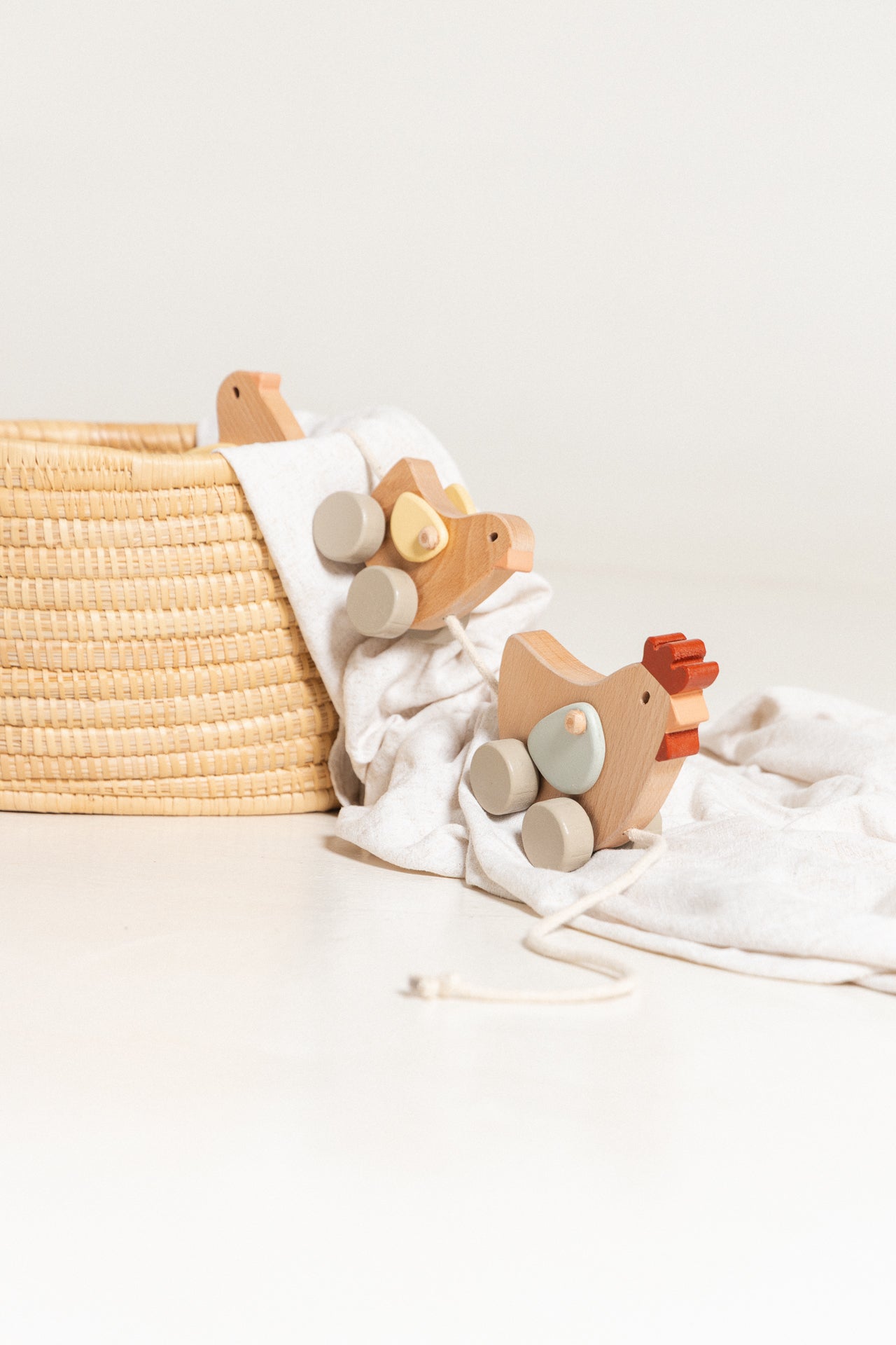 Chicken Family Pull-Along Baby Wooden Toy