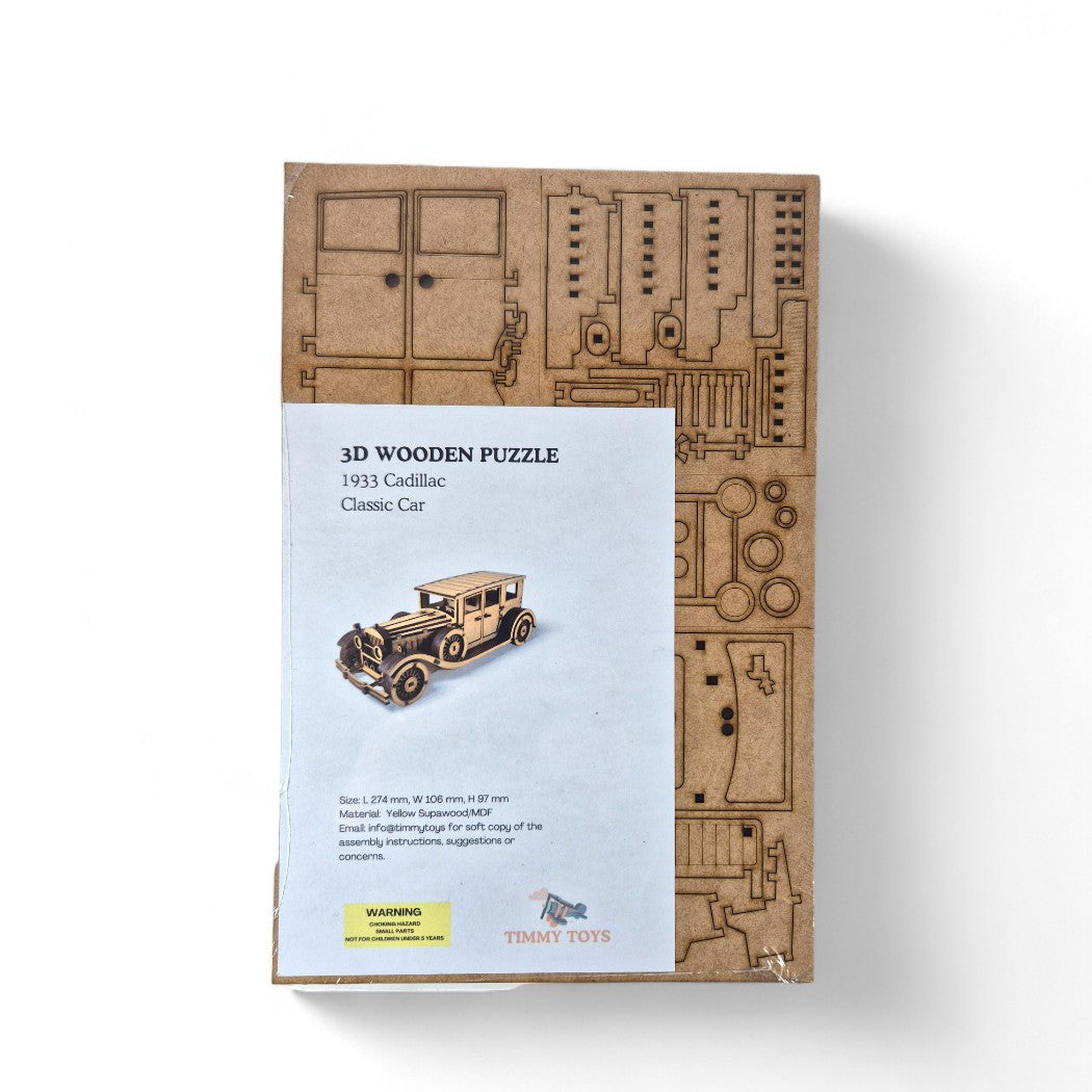 Wooden 3D Puzzle - 1933 Cadillac Classic Car