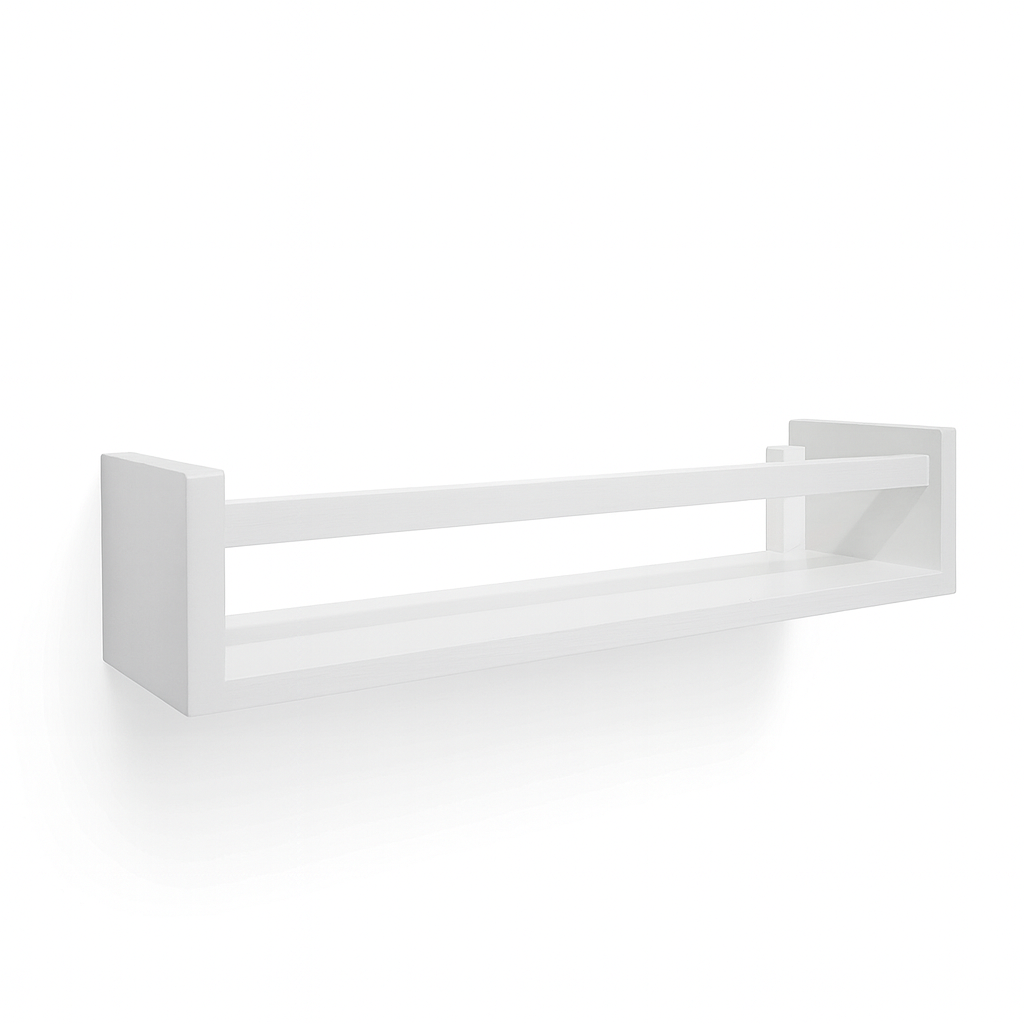 White Baby Nursery Wood Display Shelf