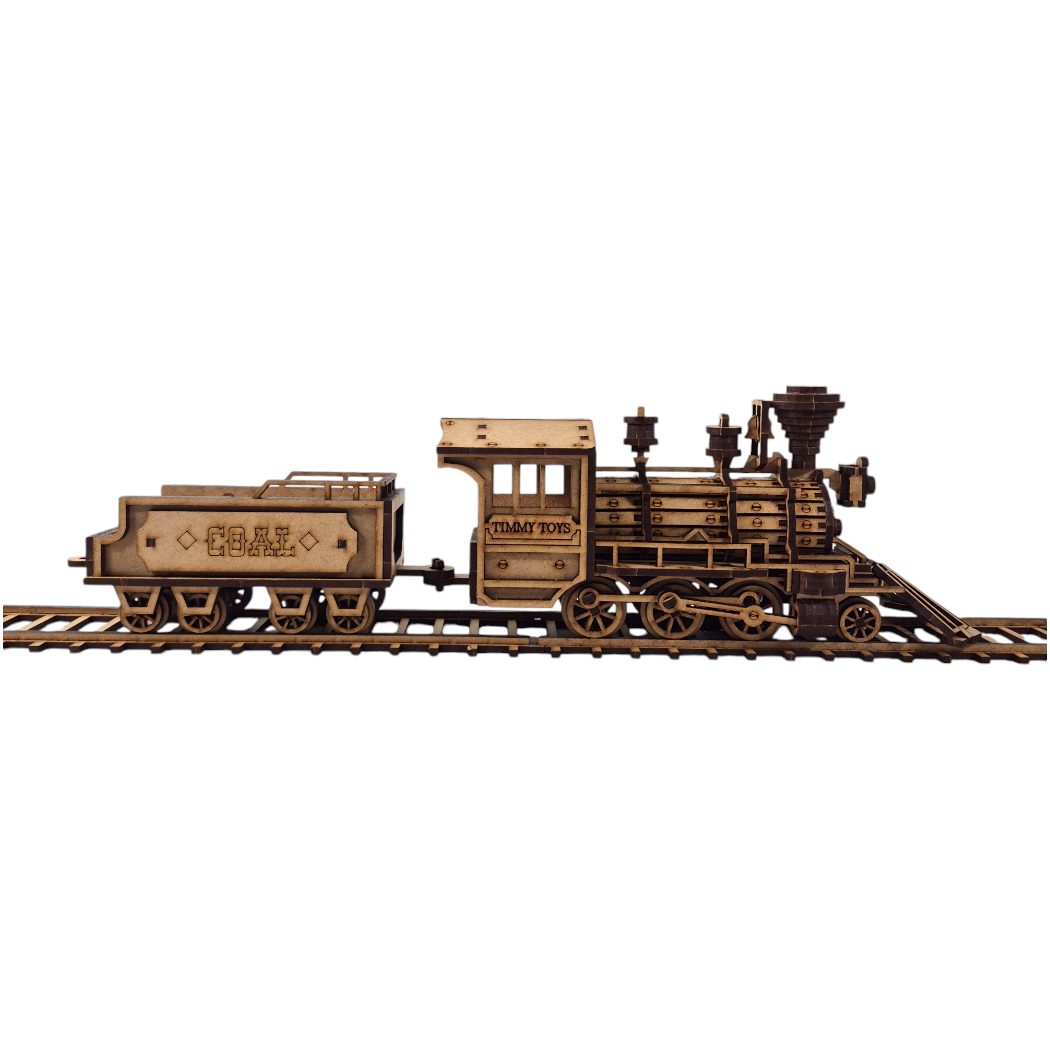 Wooden 3D Puzzle - Western Steam Train Locomotive