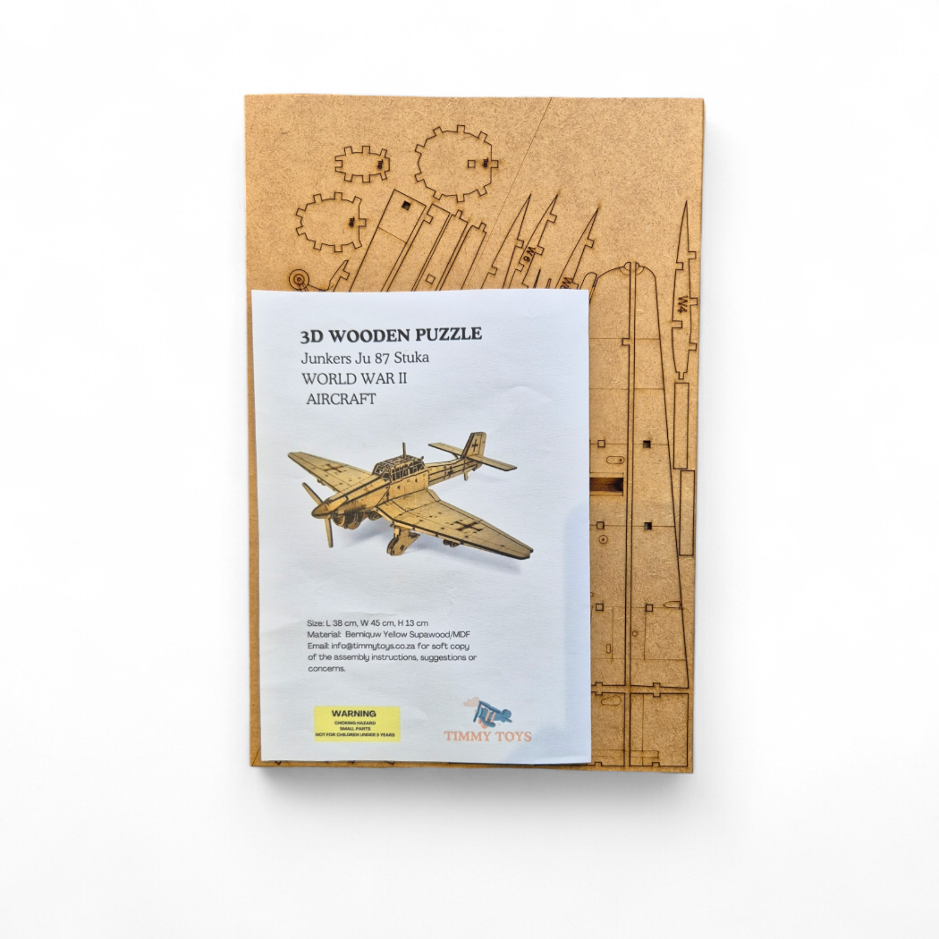 Wooden 3D Puzzle - Junkers Ju 87 Stuka Aircraft