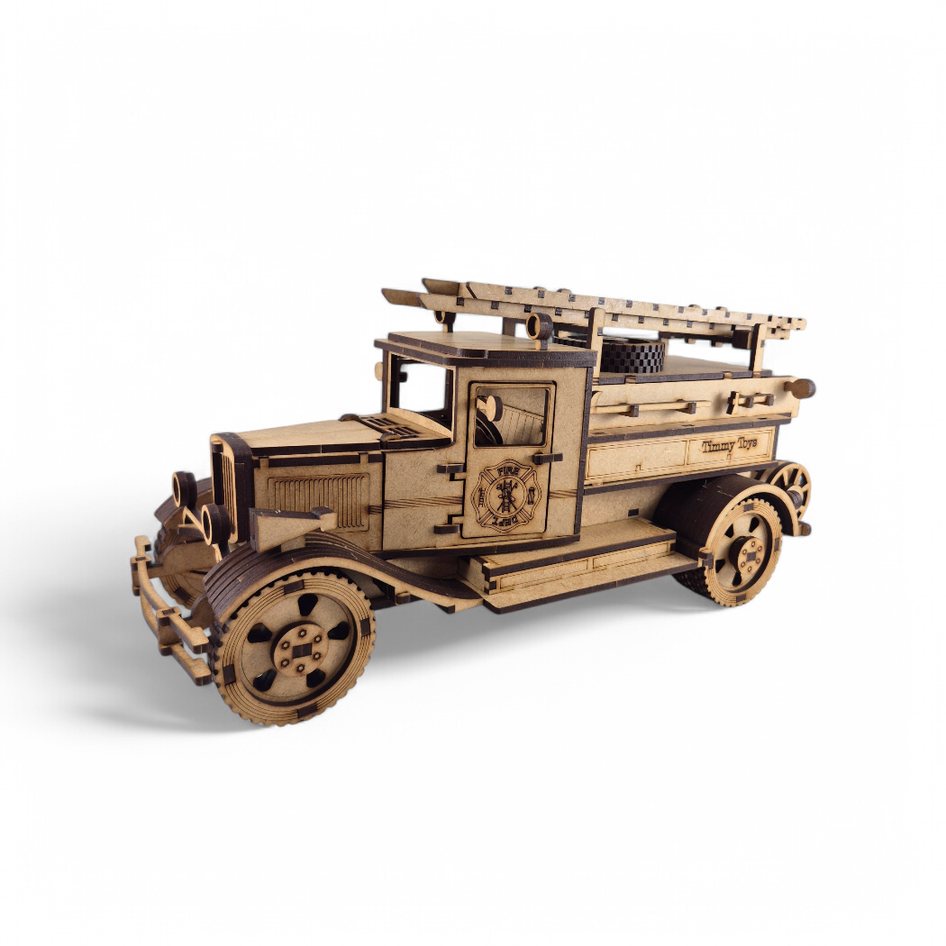 Wooden 3D Puzzle - Vintage Fire Truck