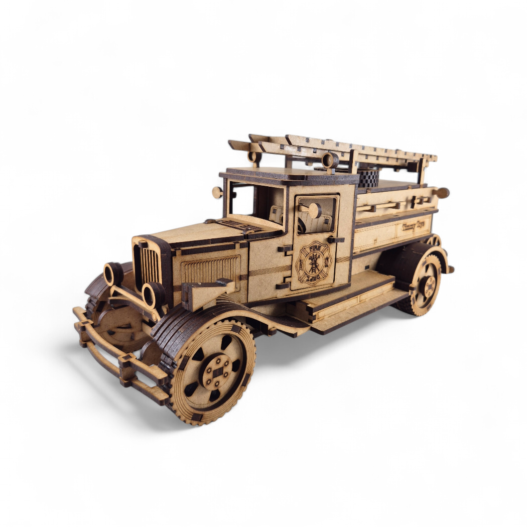 Wooden 3D Puzzle - Vintage Fire Truck