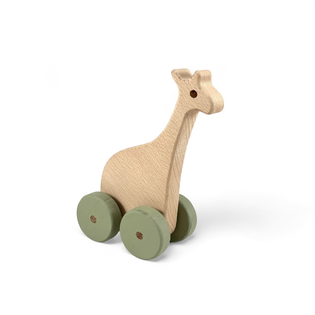 Giraffe Wheely Wooden Toy