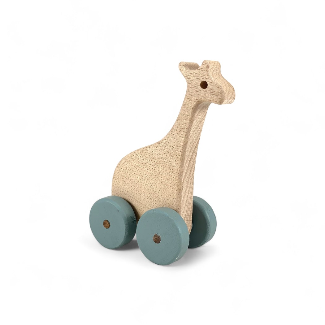 Giraffe Wheely Wooden Toy