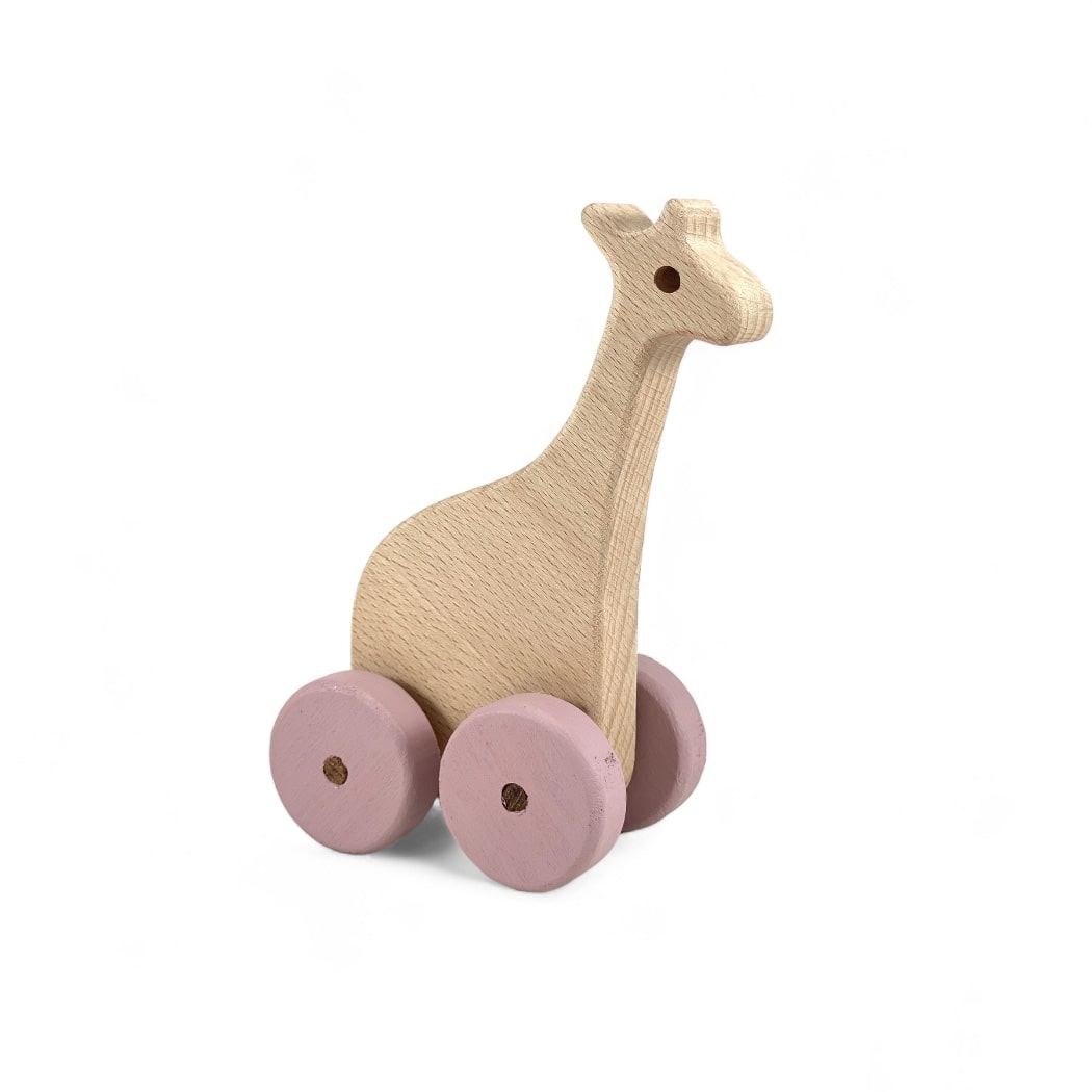 Giraffe Wheely Wooden Toy