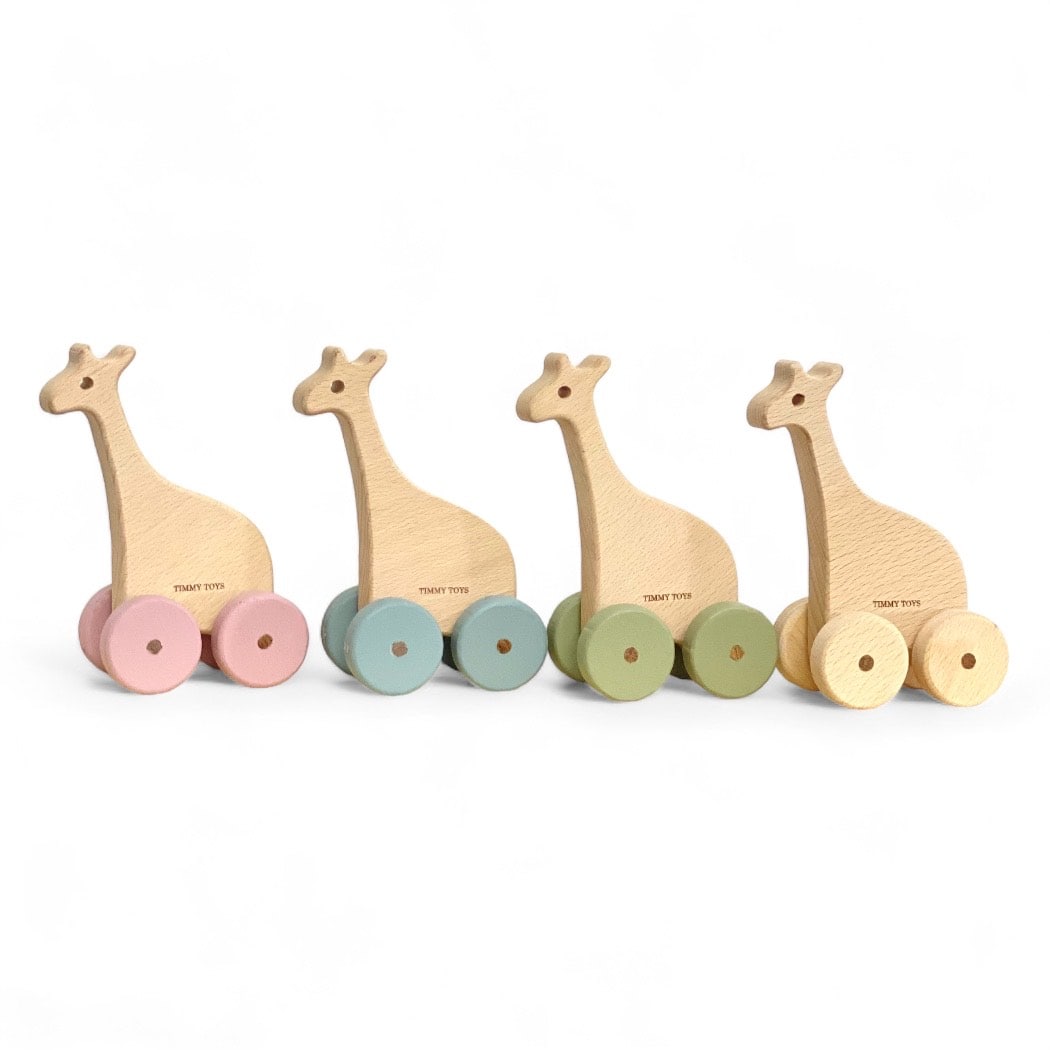 Giraffe Wheely Wooden Toy