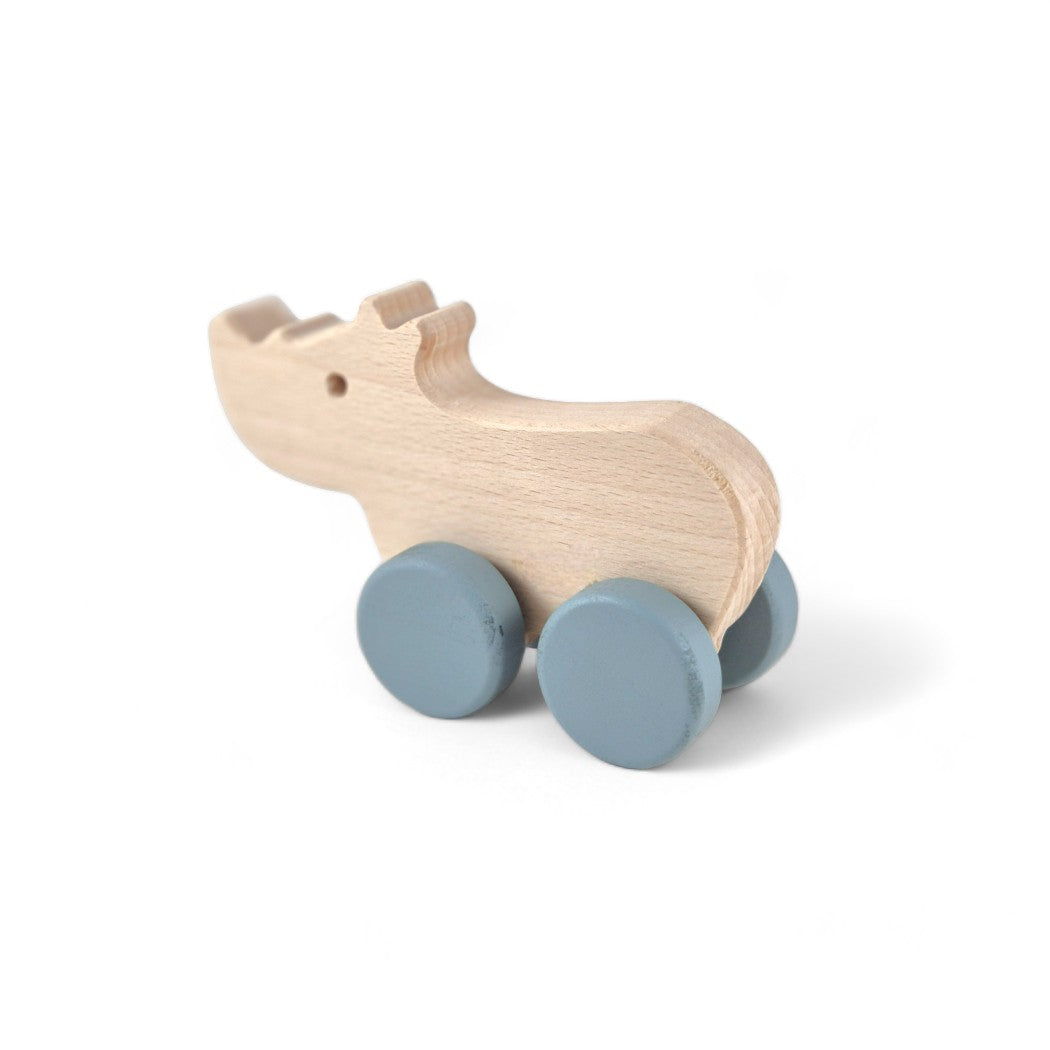 Rhino Wheely Wooden Toy