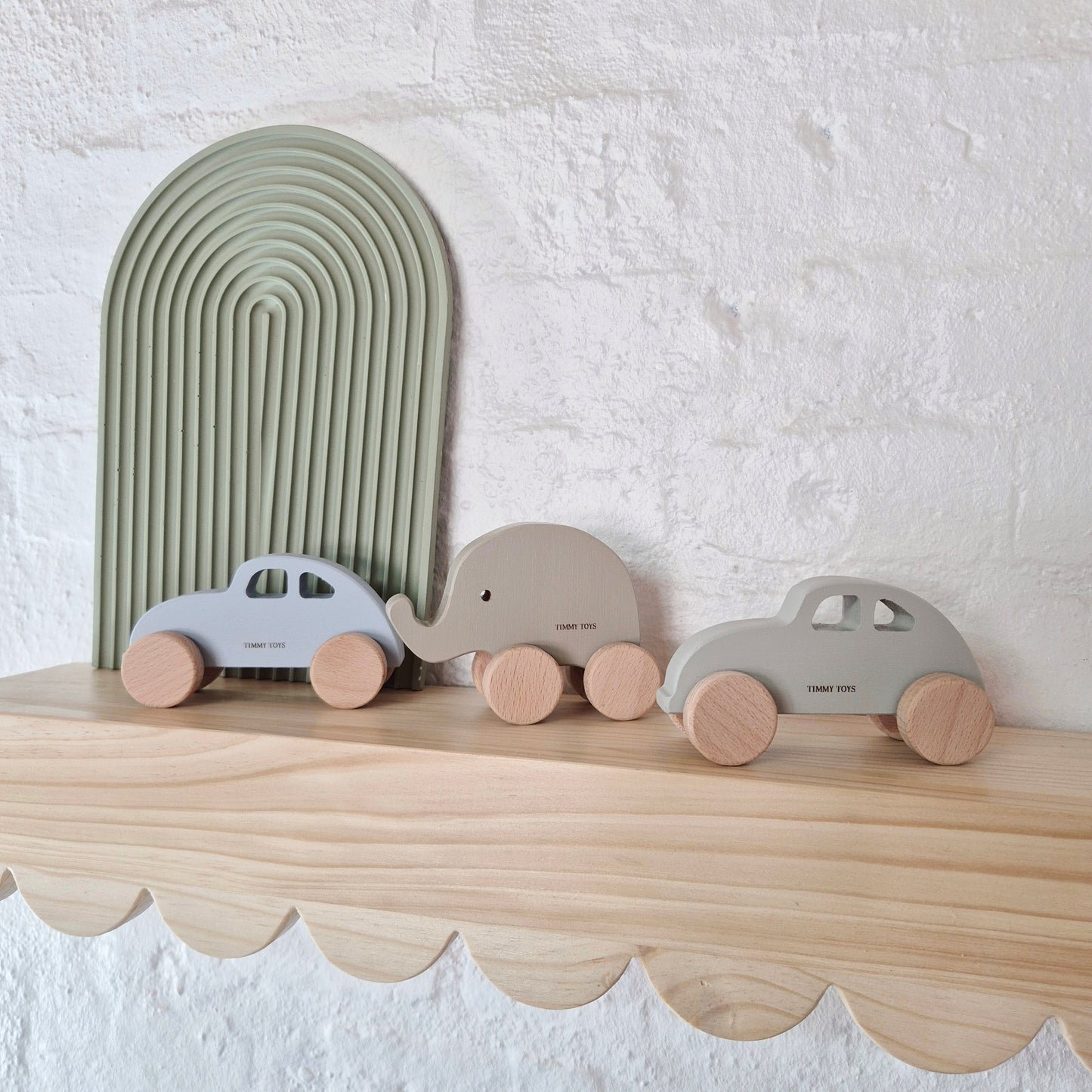 Elephant Wheely Wooden Toy