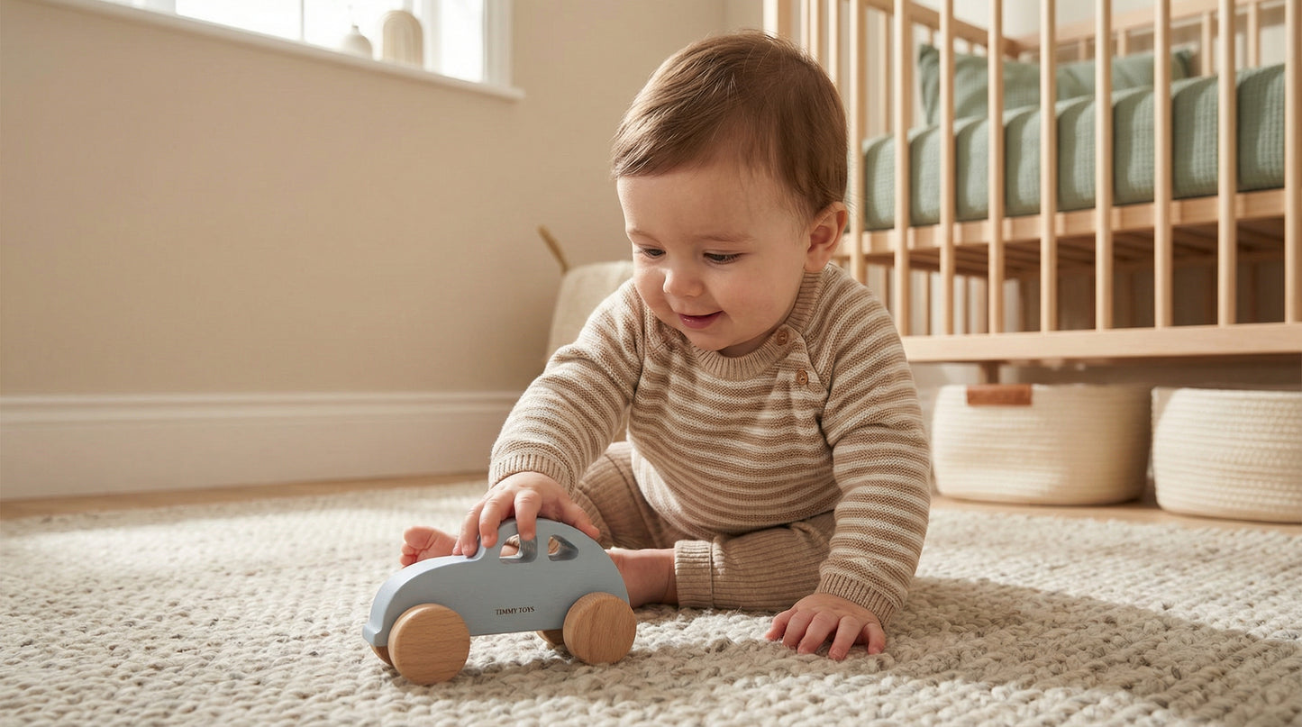 Classic Car Wooden Push Car - Beetle