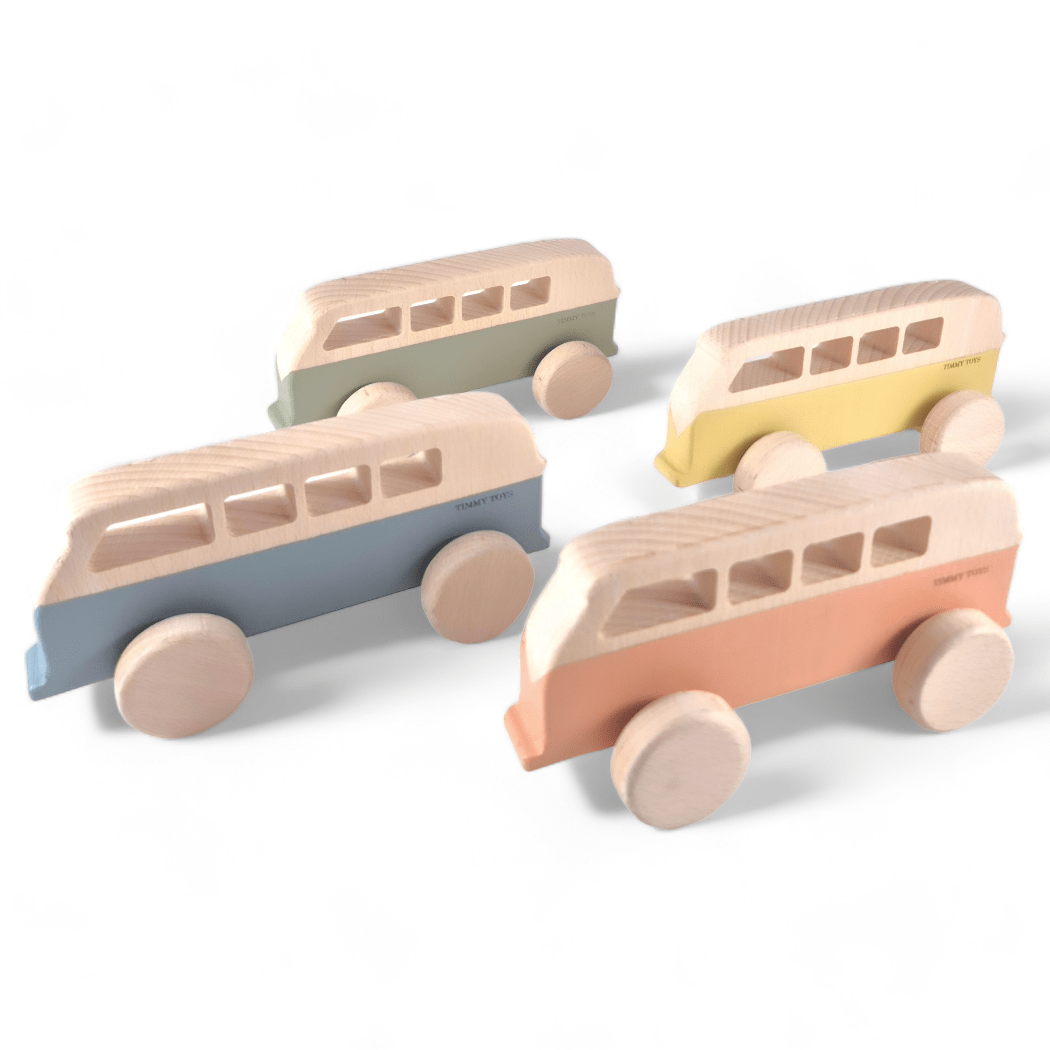 Vintage Surfer Van Wooden Toy Car