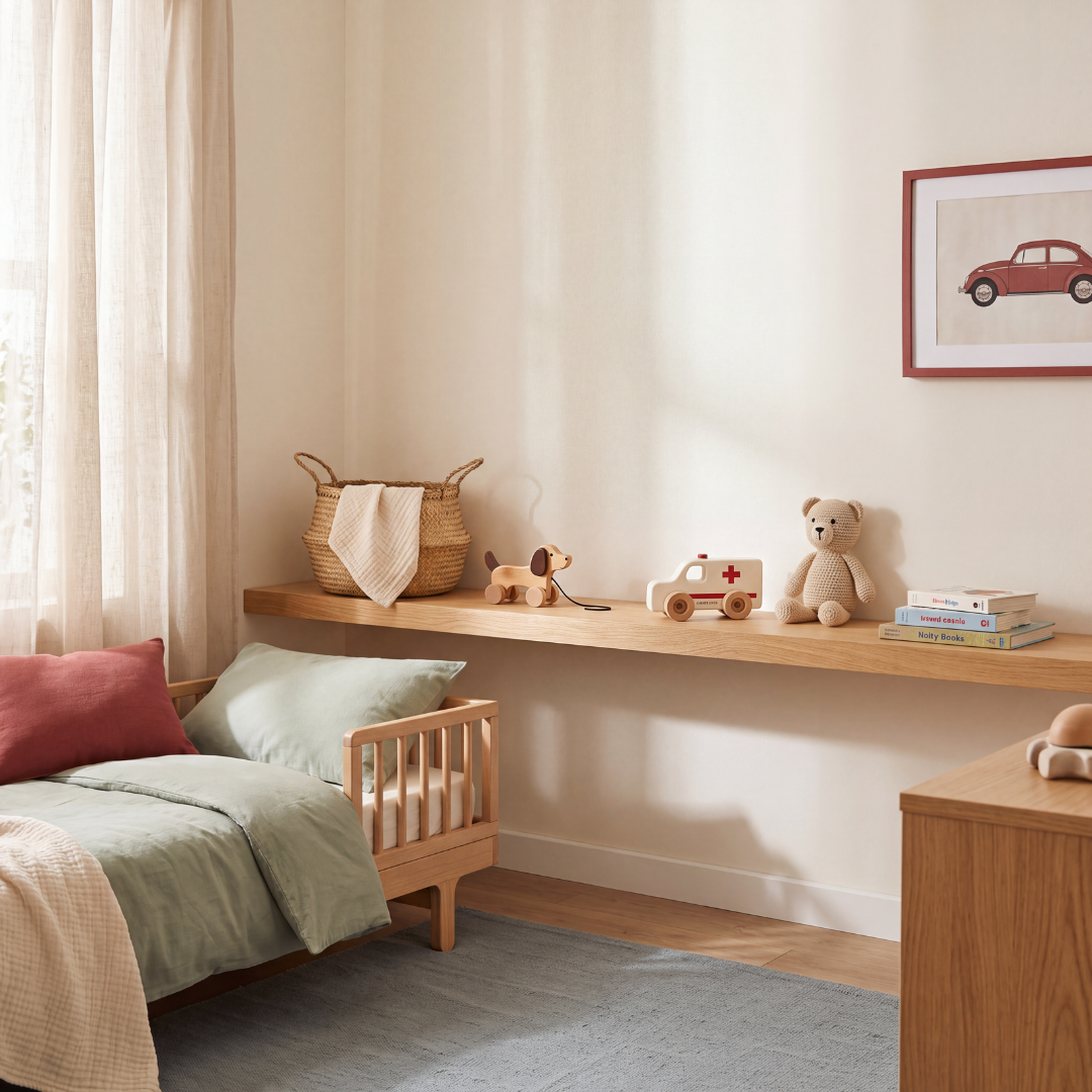 Wooden Ambulance Toy Car
