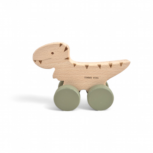 T-Rex Dinosaur Wheely Wooden Toy