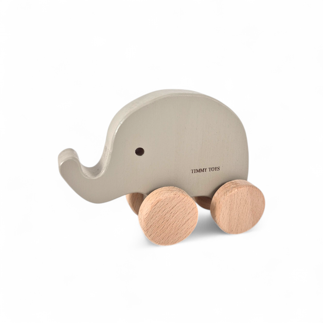 Elephant Wheely Wooden Toy