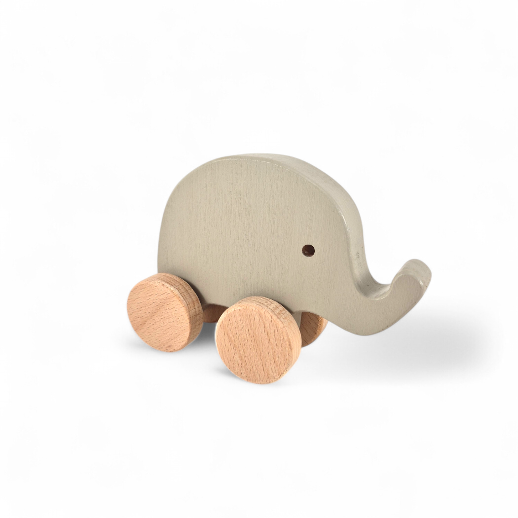 Elephant Wheely Wooden Toy