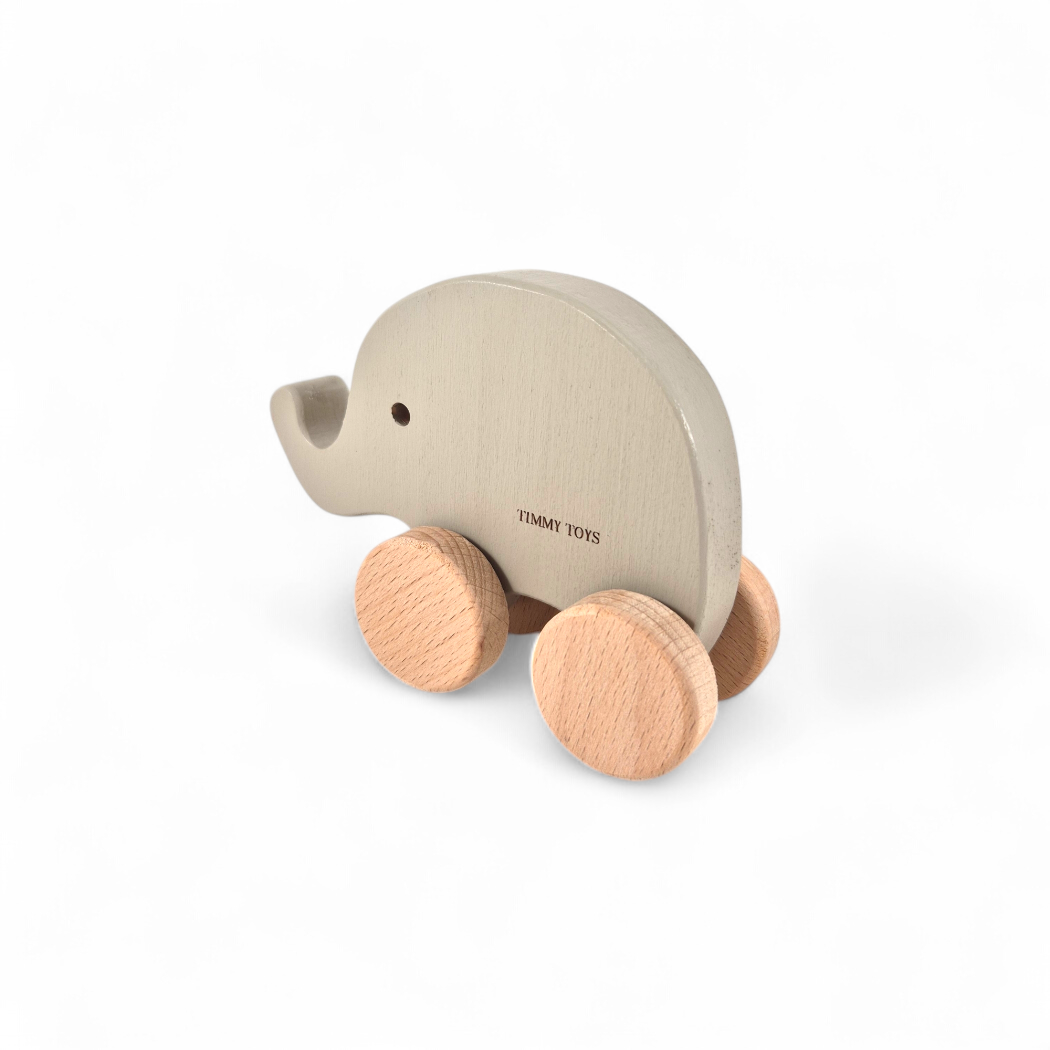 Elephant Wheely Wooden Toy
