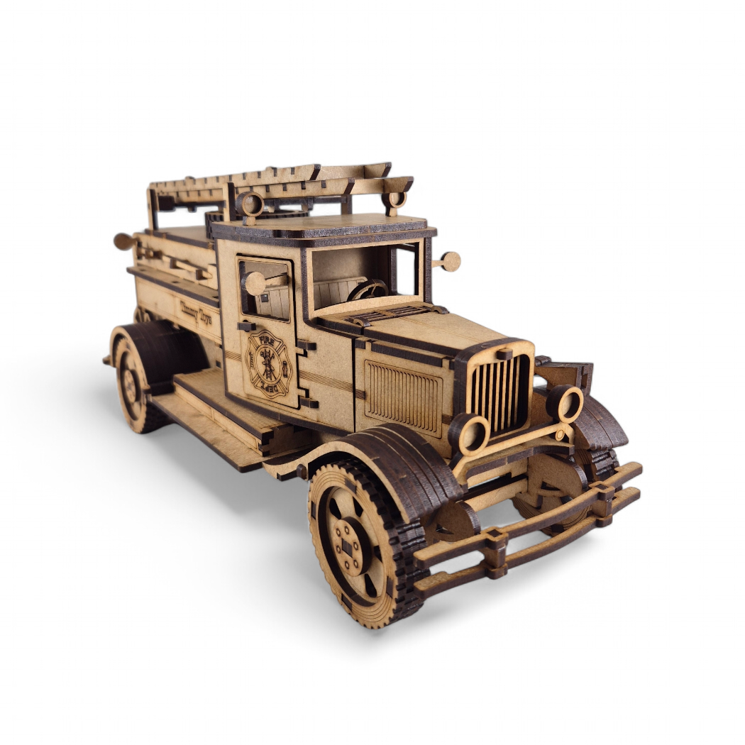 Wooden 3D Puzzle - Vintage Fire Truck