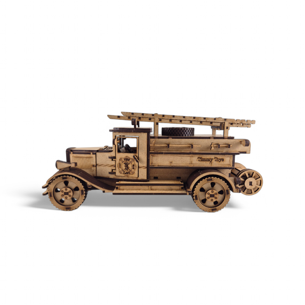 Wooden 3D Puzzle - Vintage Fire Truck