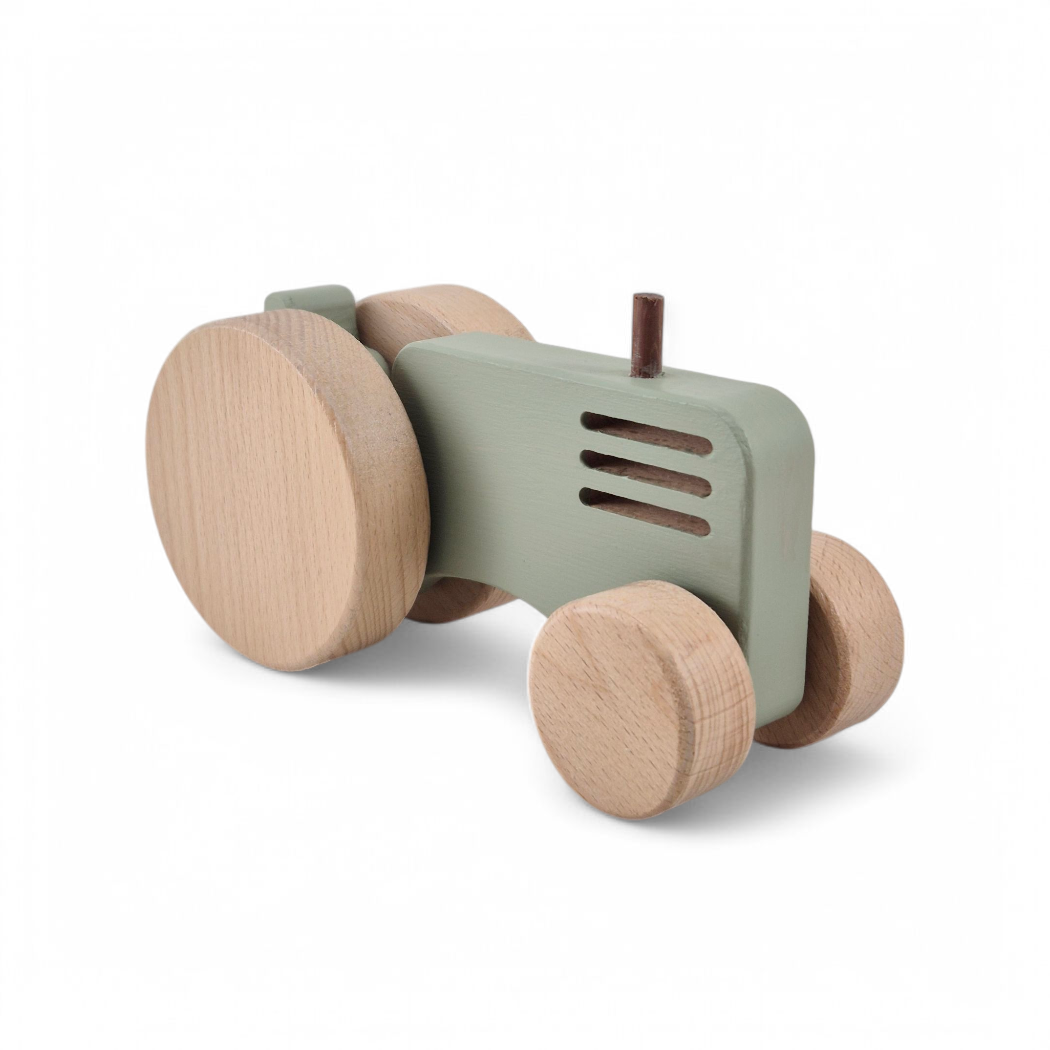 Vintage Farm Tractor Wooden Toy