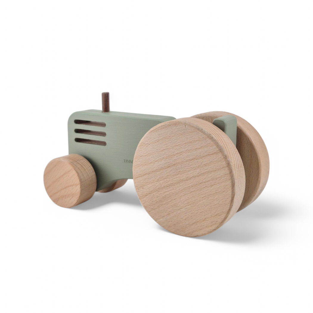 Vintage Farm Tractor Wooden Toy