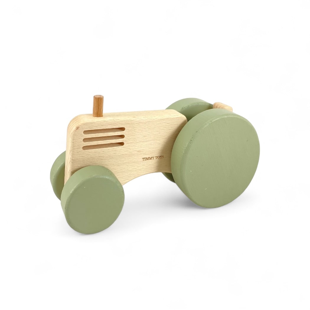 Vintage Farm Tractor Wooden Toy