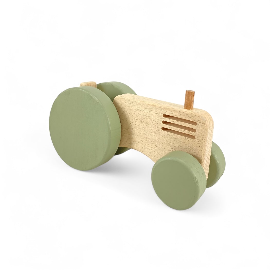 Vintage Farm Tractor Wooden Toy