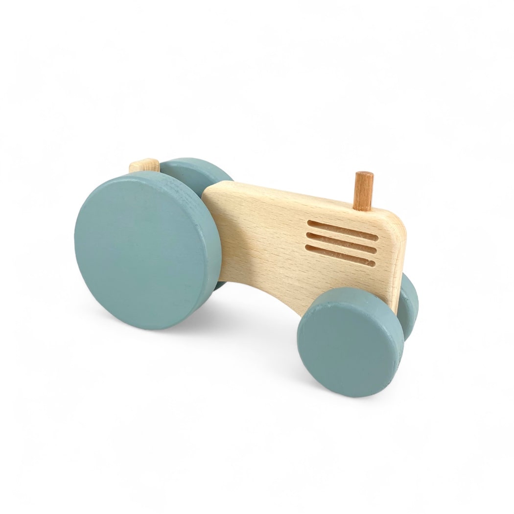Vintage Farm Tractor Wooden Toy