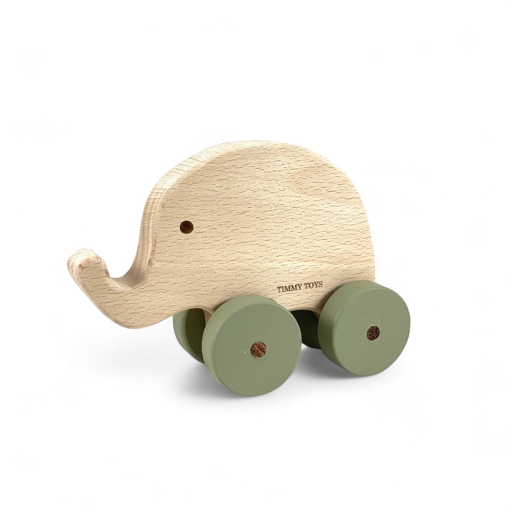 Elephant Wheely Wooden Toy