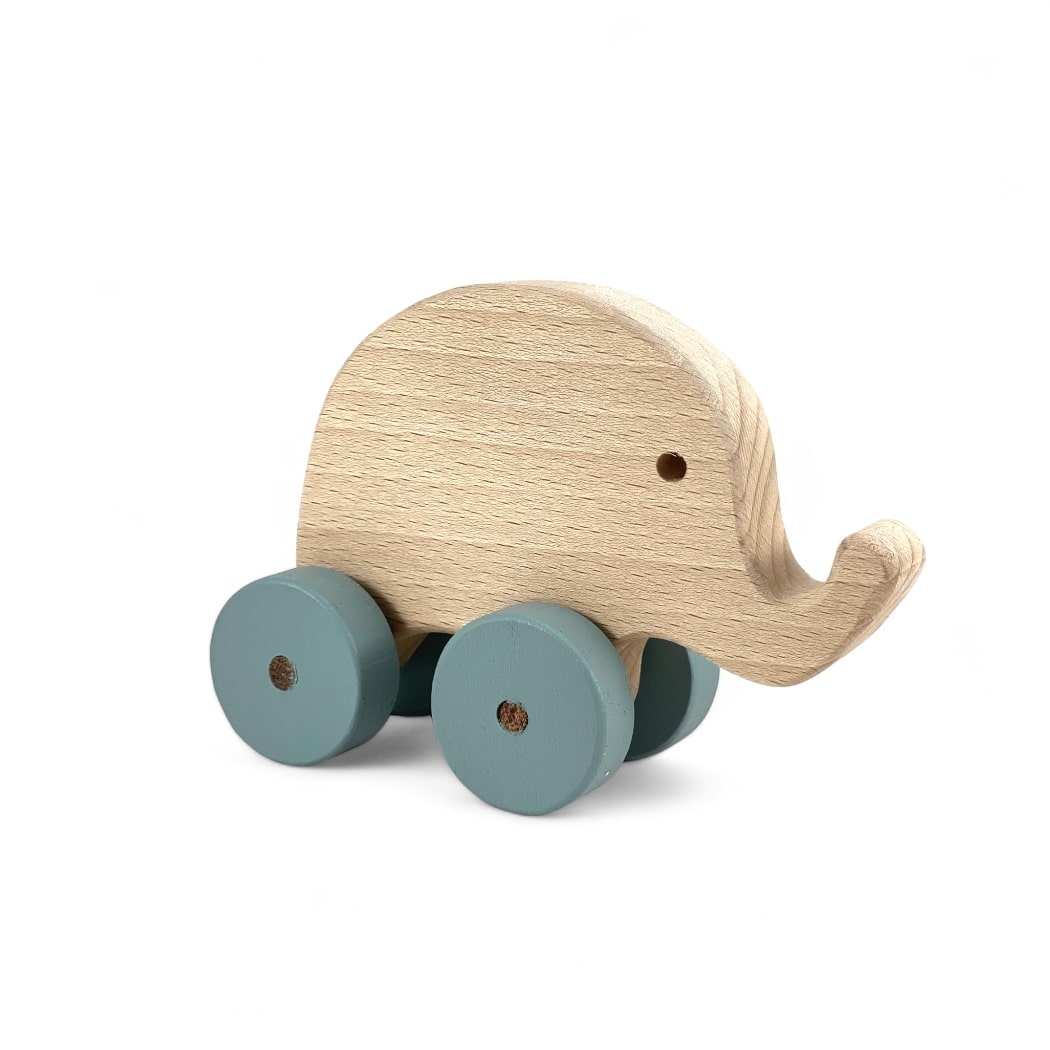 Elephant Wheely Wooden Toy