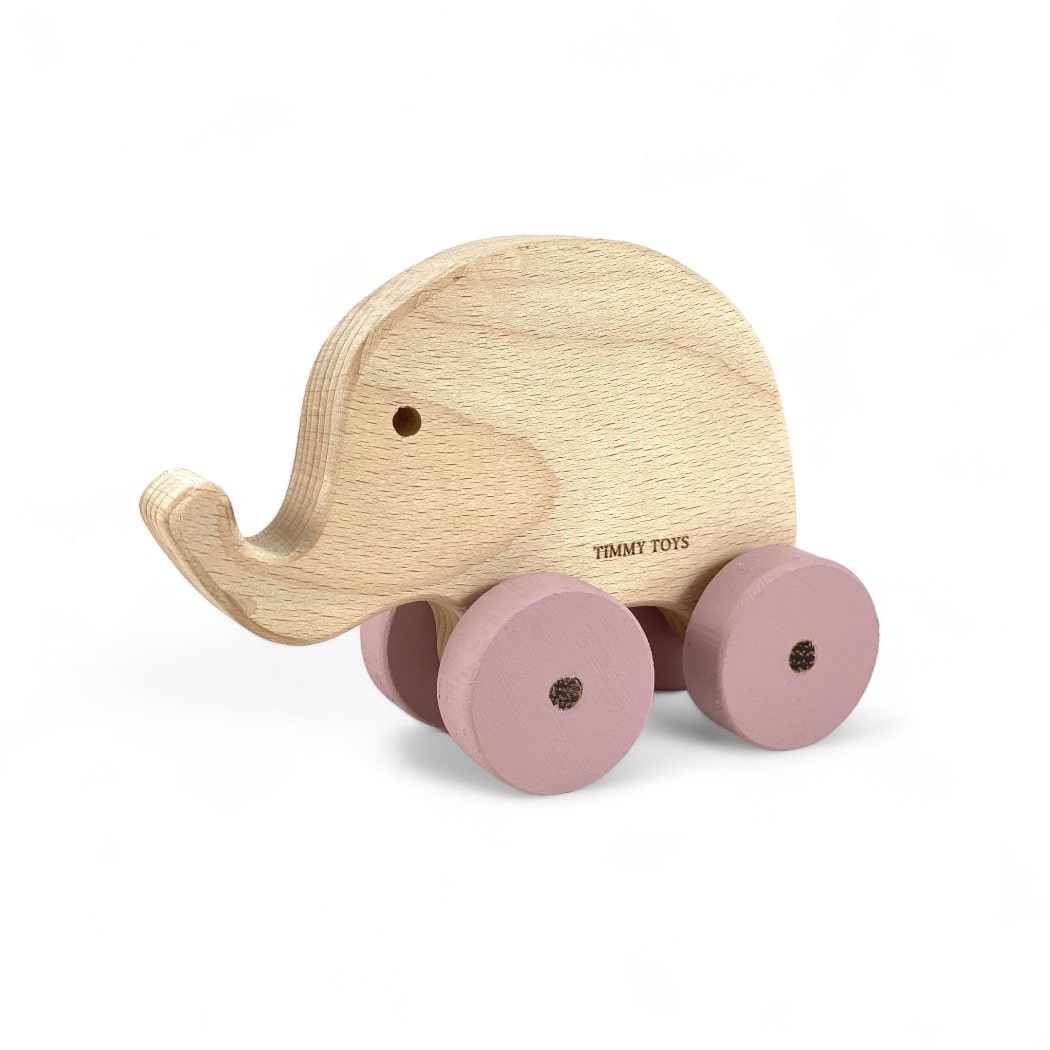 Elephant Wheely Wooden Toy