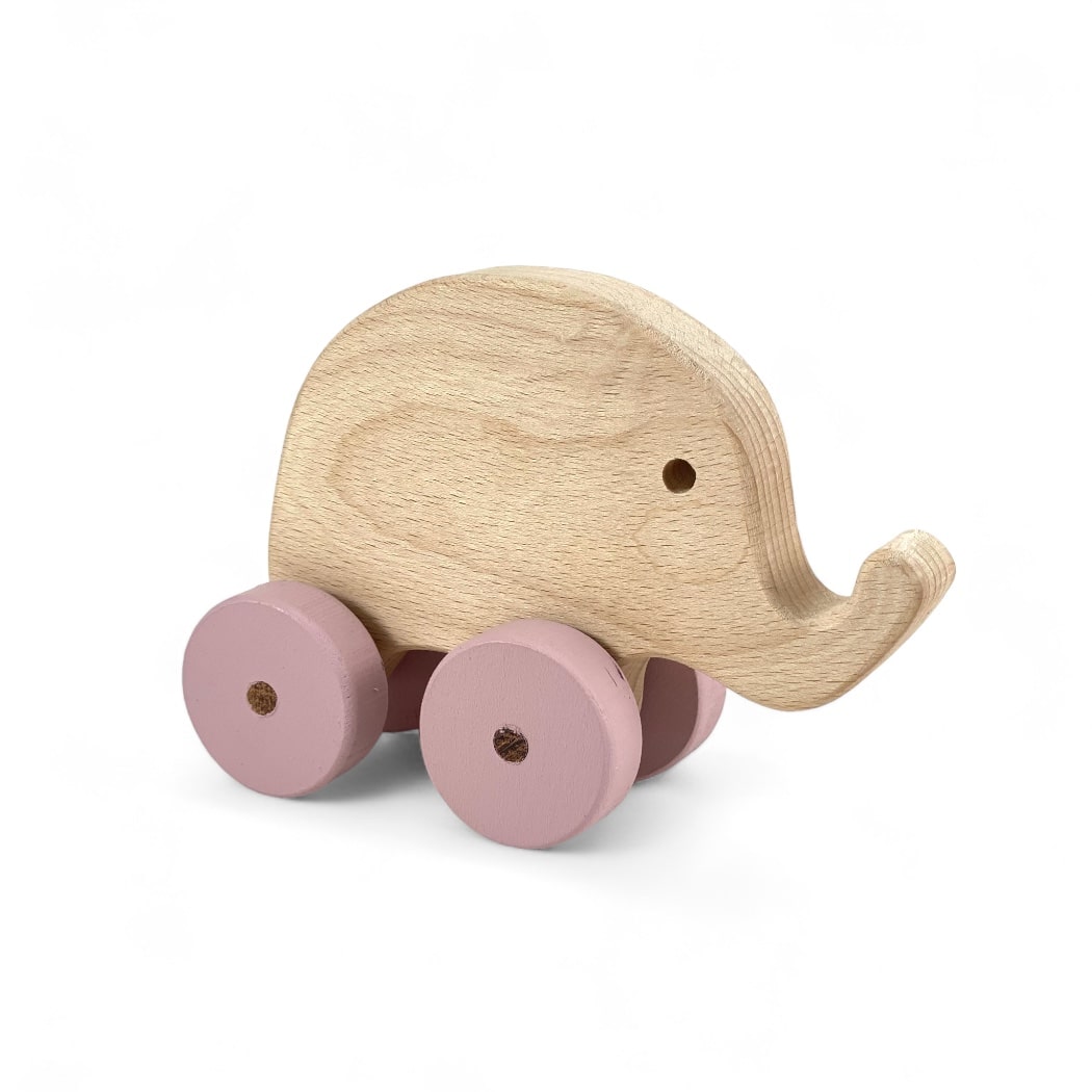 Elephant Wheely Wooden Toy
