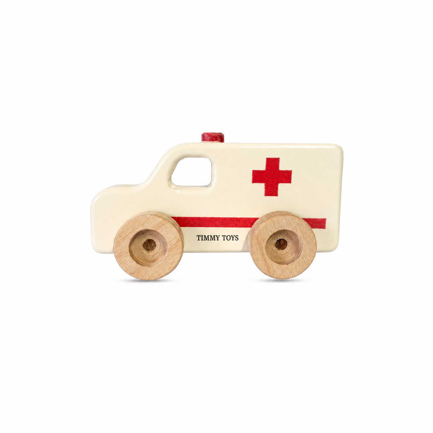 Wooden Ambulance Toy Car