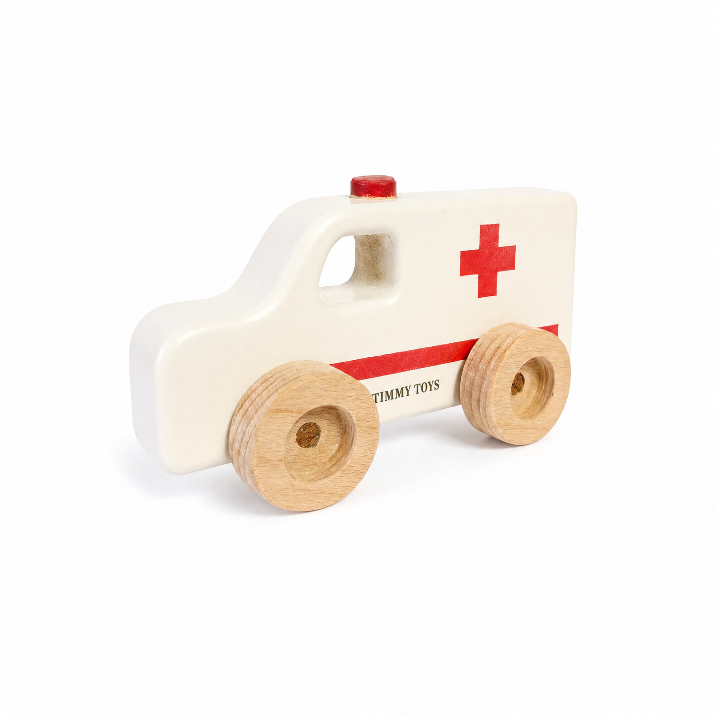 Wooden Ambulance Toy Car
