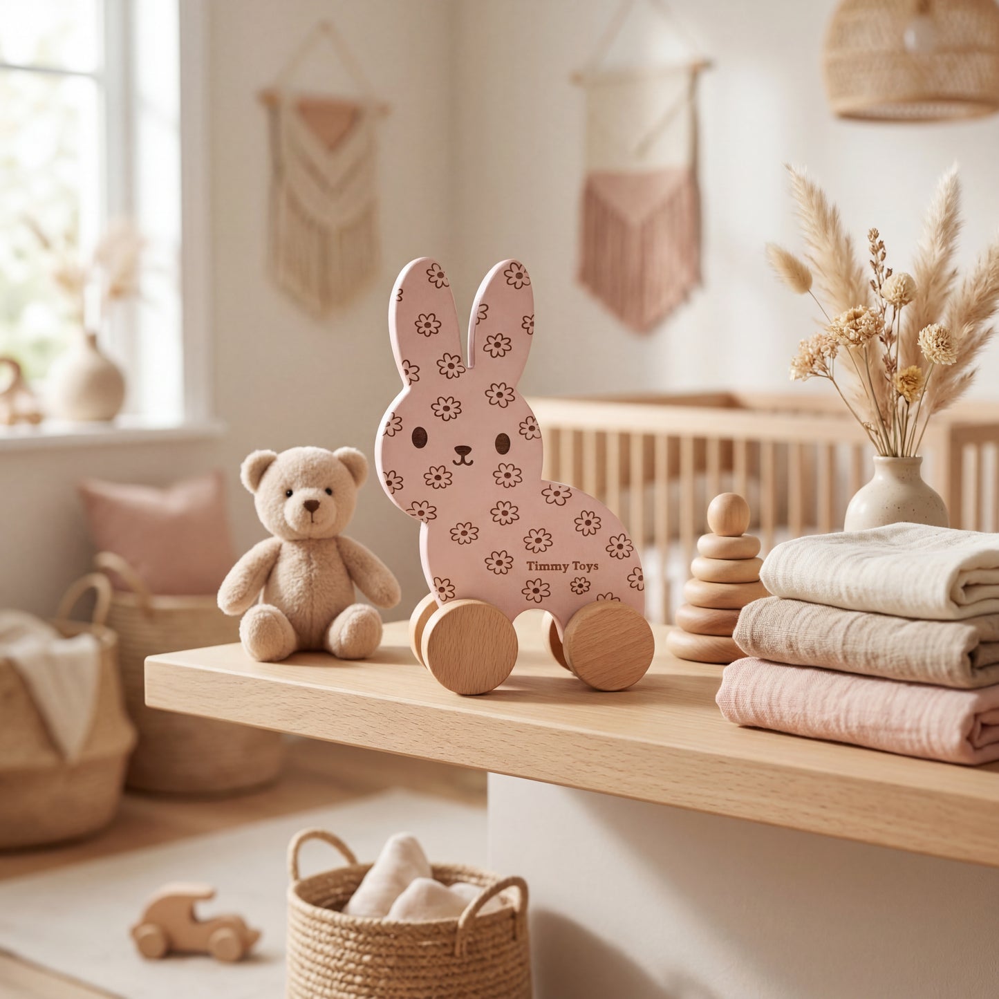Wooden Bunny Toy - Daisy